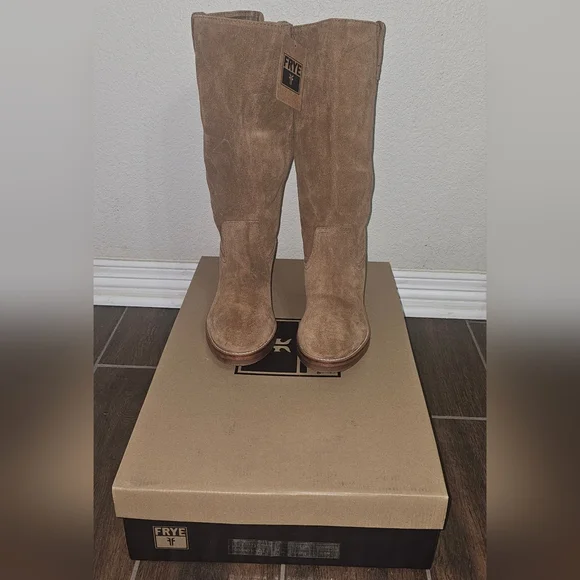 Frye Camryn Tall Pull On Suede Boots - Picture 1 of 5